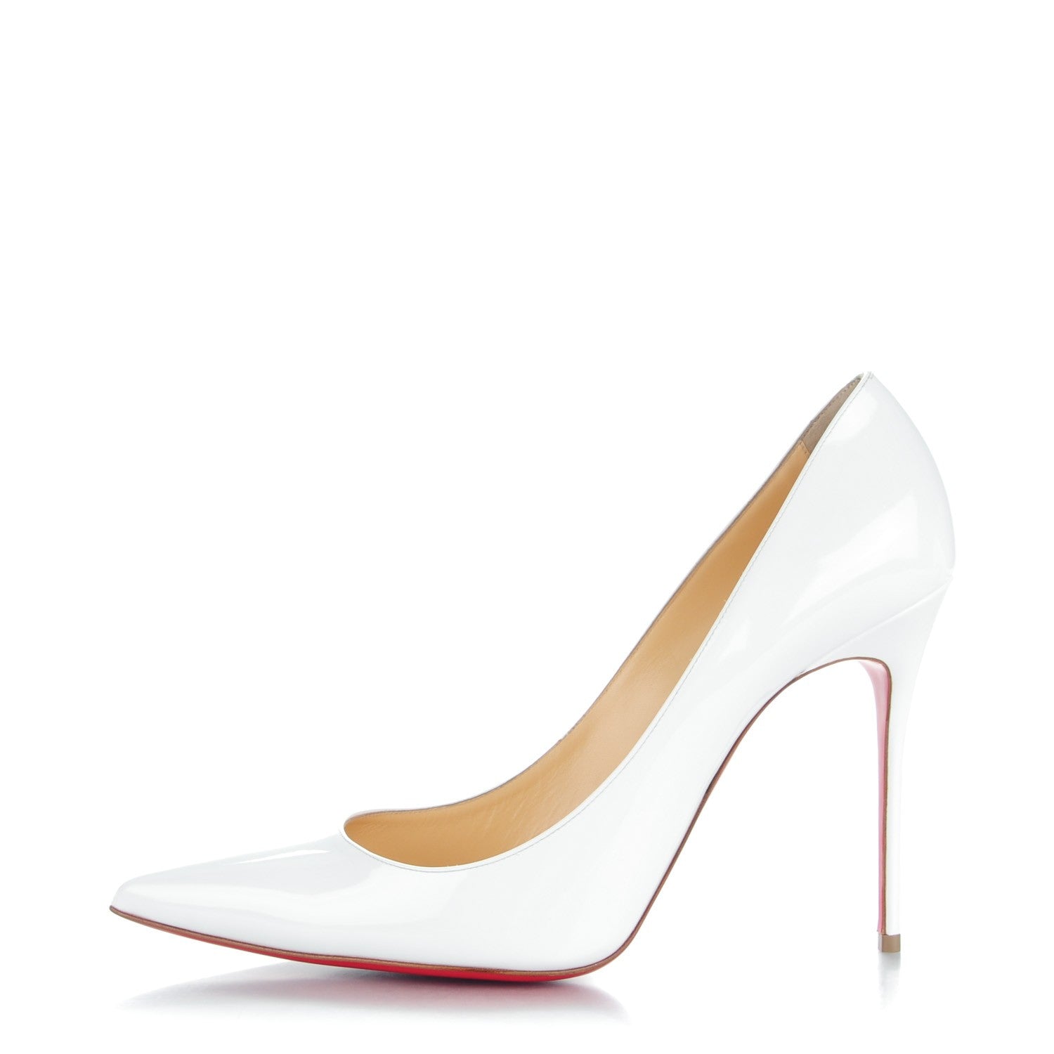 Christian Louboutin Patent Decollete 554 100 Pumps 42 White 1 of 8