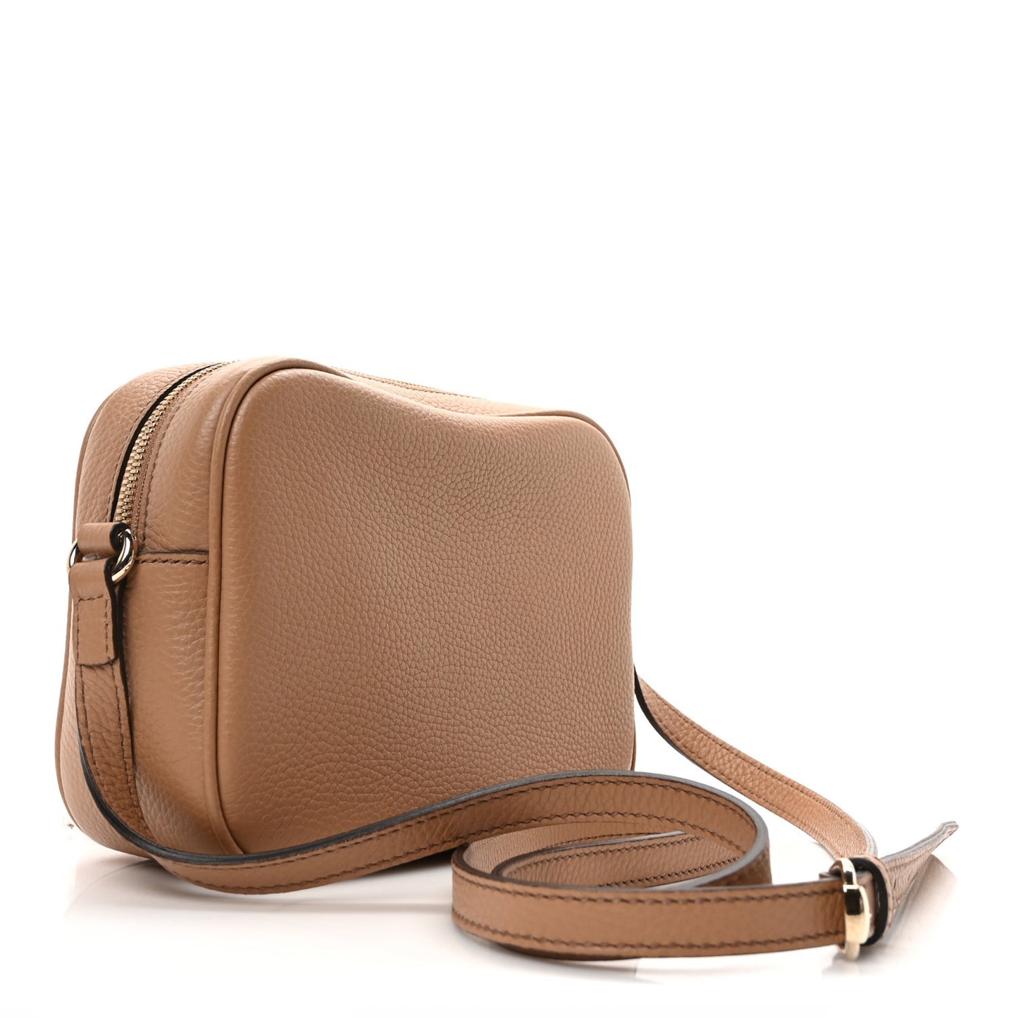 Pebbled Calfskin Small Soho Disco Bag Camelia