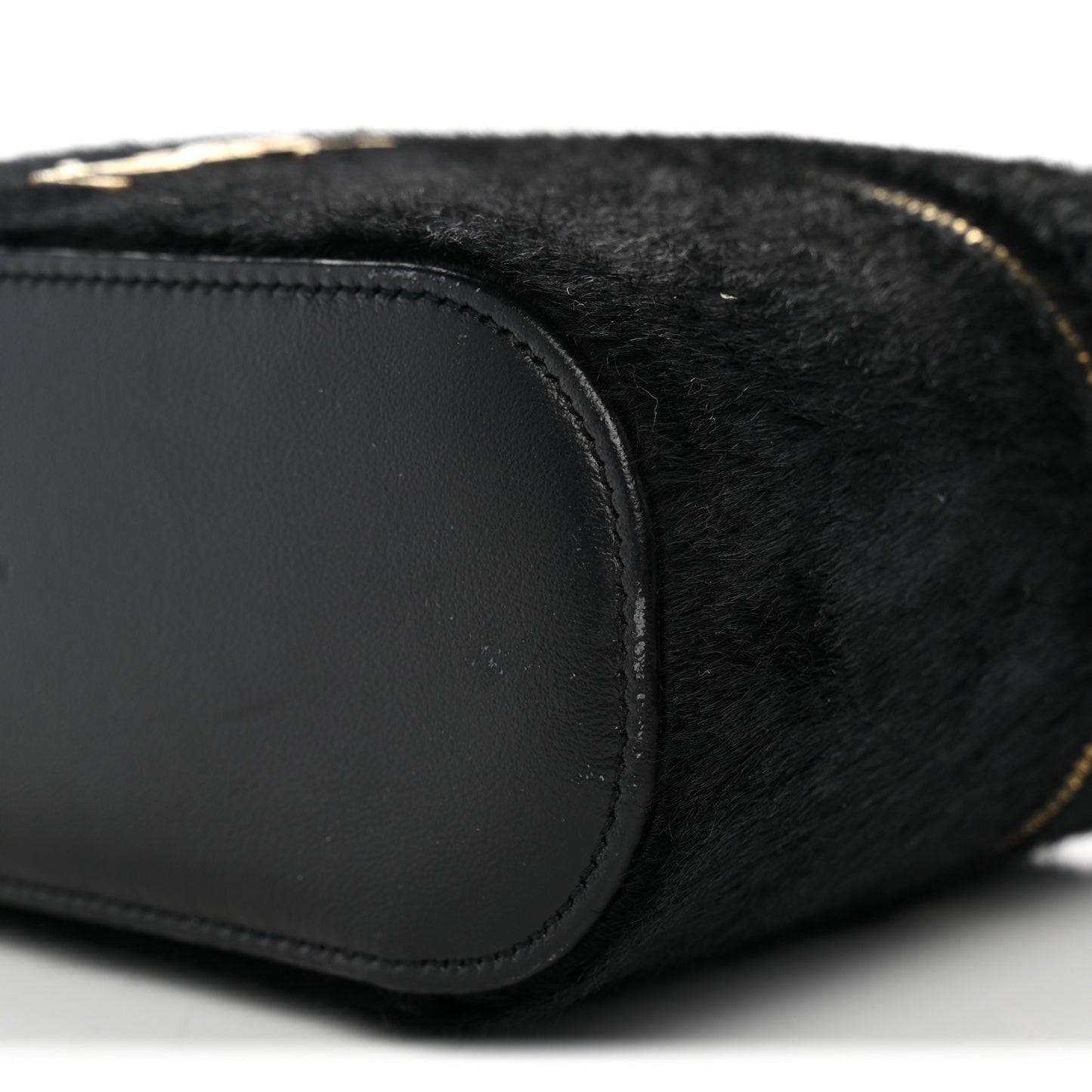 Pony Hair Mini Gaby Vanity Case Black