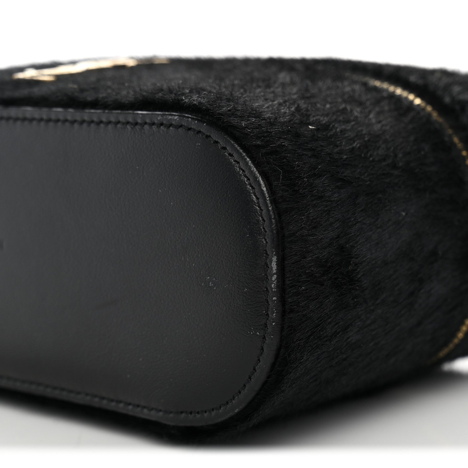 Saint Laurent Pony Hair Mini Gaby Vanity Case Black 10 of 10