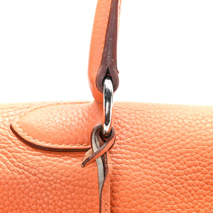 Hermes Taurillon Clemence Shoulder Kelly 40 Orange 13 of 14