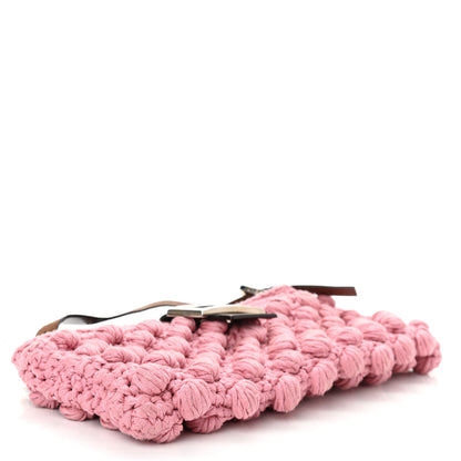 Fendi Woven Knit Mini Baguette Pink 4 of 9