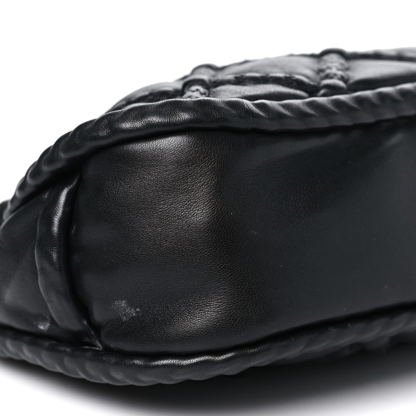 Lambskin Quilted Small Hidden Chain Shoulder Bag Black