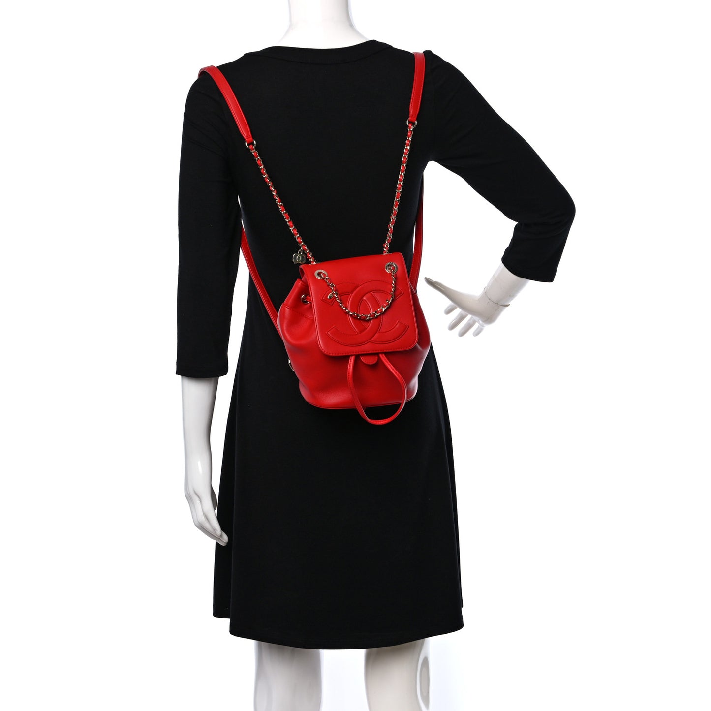 Lambskin CC Mania Backpack Red