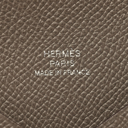 Hermes Epsom Calvi Card Case Etoupe 6 of 13