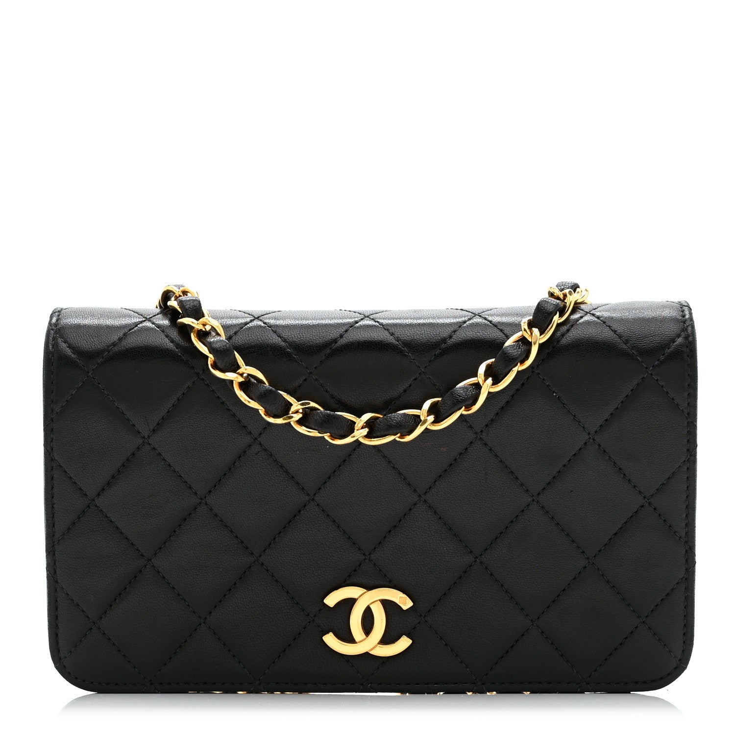 Chanel Lambskin Quilted Small Single Flap Black 1 of 12