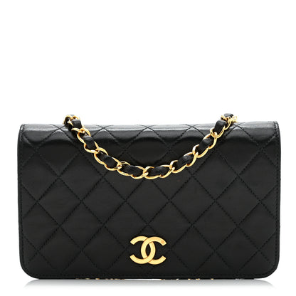 Chanel Lambskin Quilted Small Single Flap Black 1 of 12