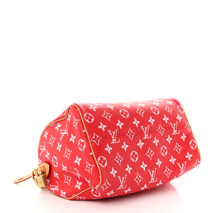 Louis Vuitton Soft Calfskin Monogram Speedy P9 Bandouliere 25 Red 5 of 12