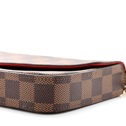 Louis Vuitton Damier Ebene Pochette Felicie Chain Wallet 13 of 13