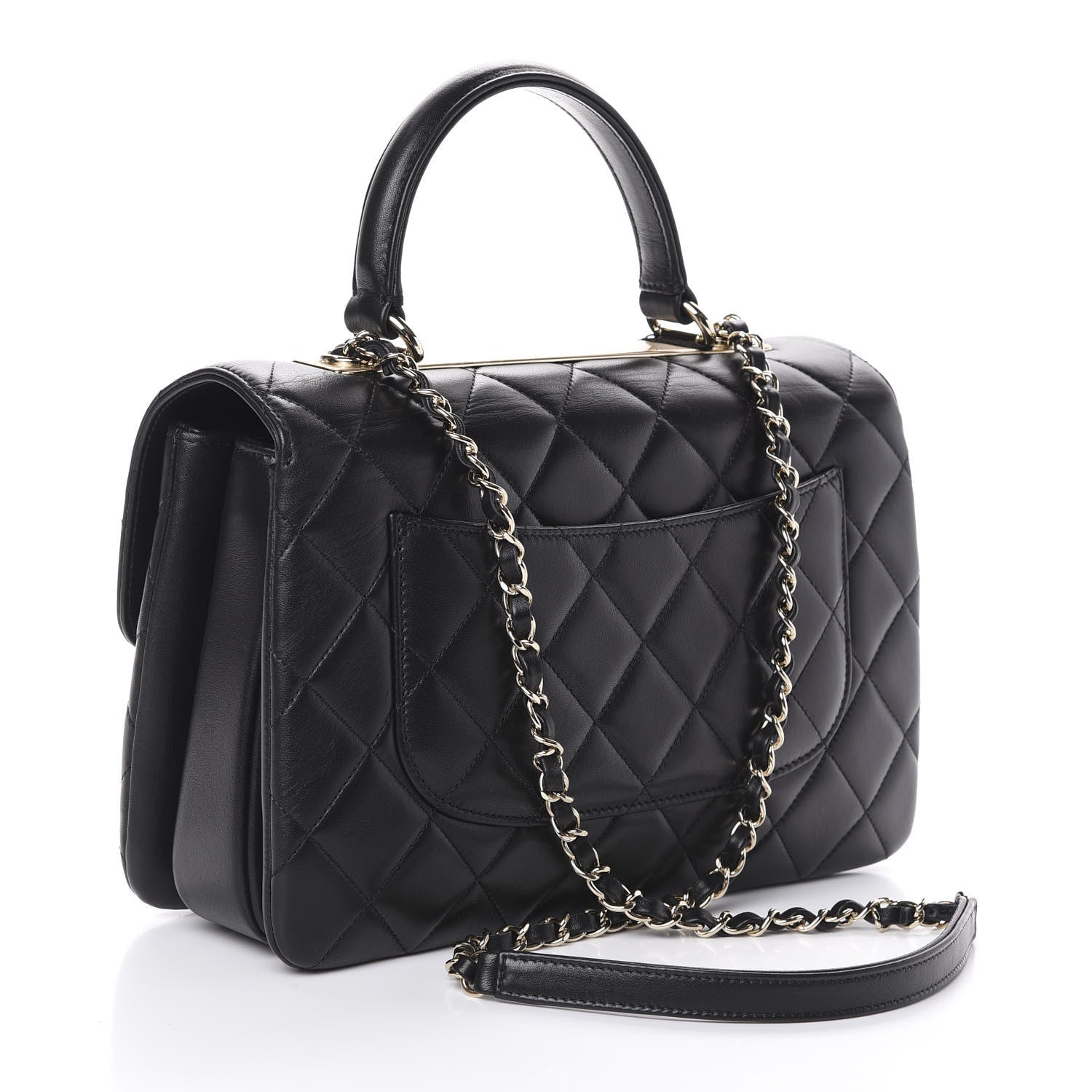 Chanel Lambskin Quilted Medium Trendy CC Flap Dual Handle Bag Black 3 of 10