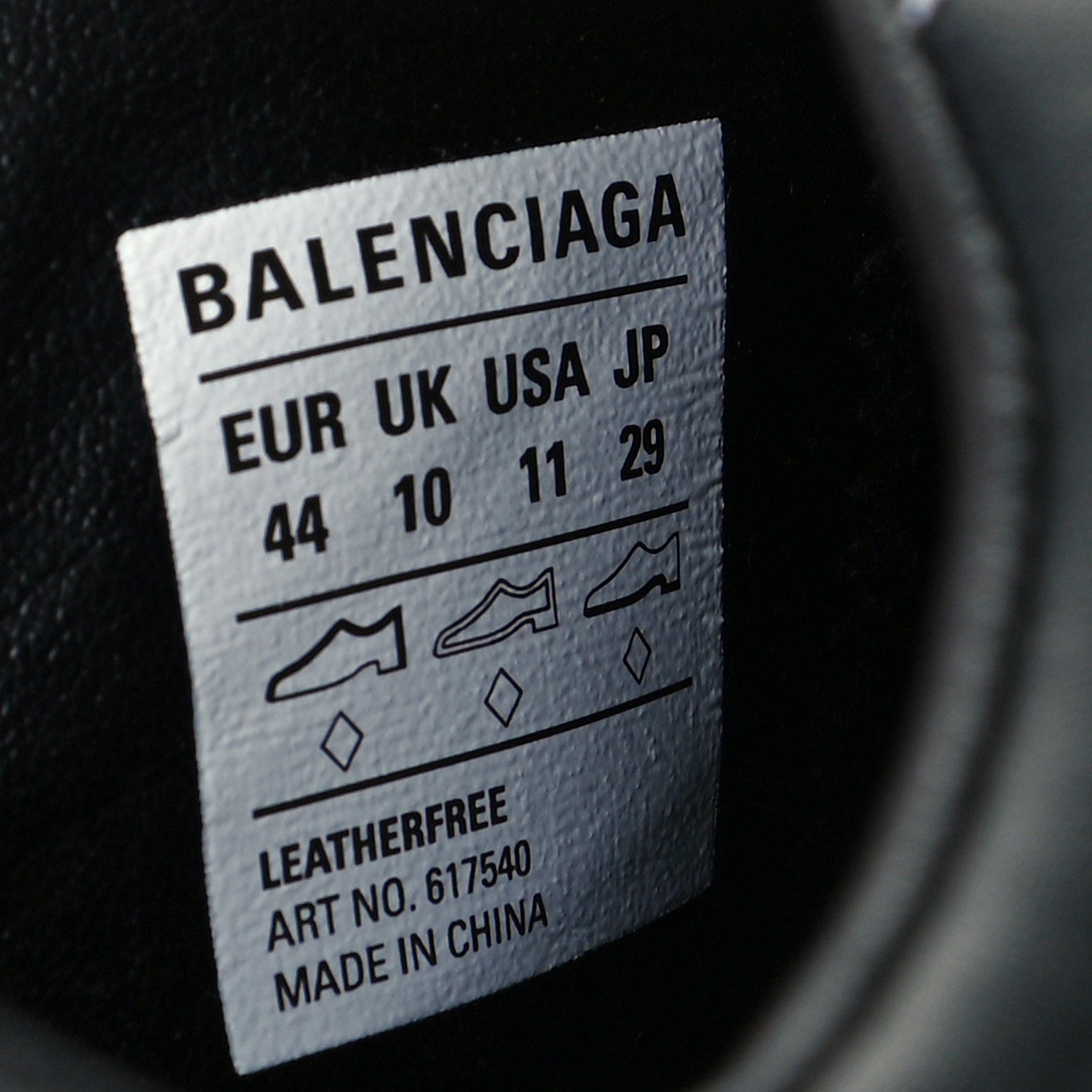Balenciaga Polyurethane Mens Zen Sneakers 44 Black White 10 of 11