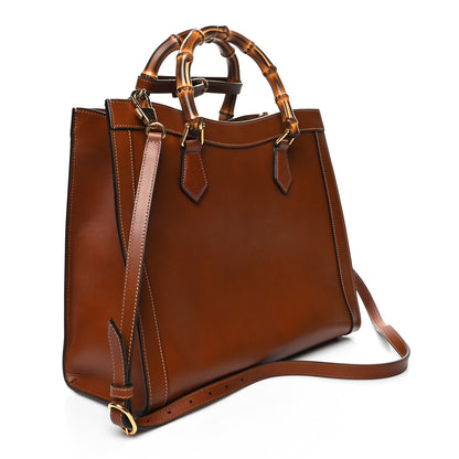 Gucci Charisma Calfskin Gucci Embossed Medium Diana Tote Bag Peanut Brown 2 of 12