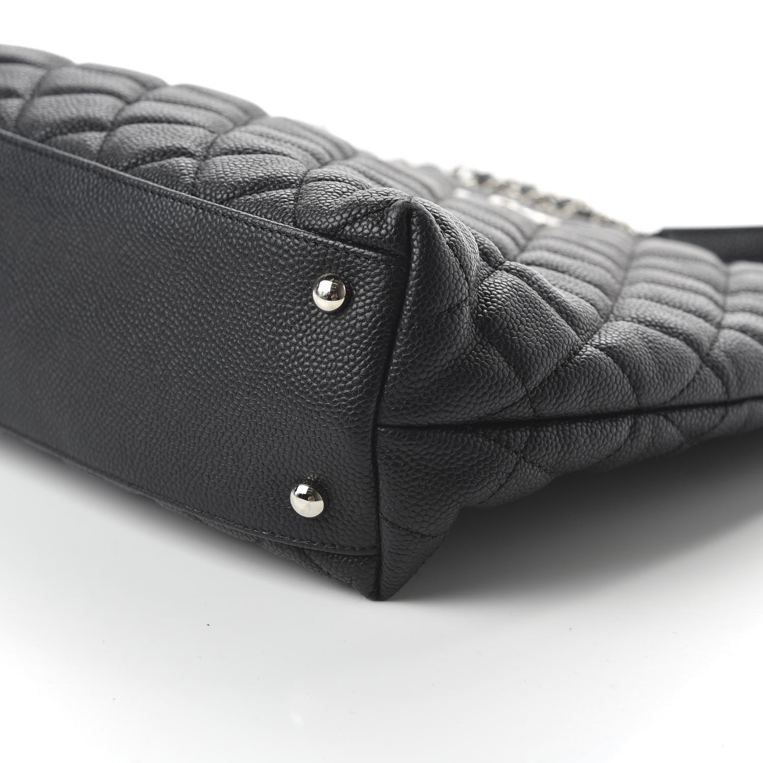 Chanel Caviar Quilted Large CC Shopping Tote Black 7 of 10