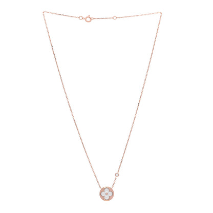 Louis Vuitton 18K Pink Gold Diamond Mother of Pearl Color Blossom BB Sun Pendant Necklace 3 of 6