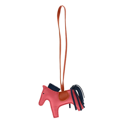 Hermes Milo Lambskin Grigri Rodeo Bag Charm PM Rose Azalee Cornaline Bleu De Malte 1 of 5