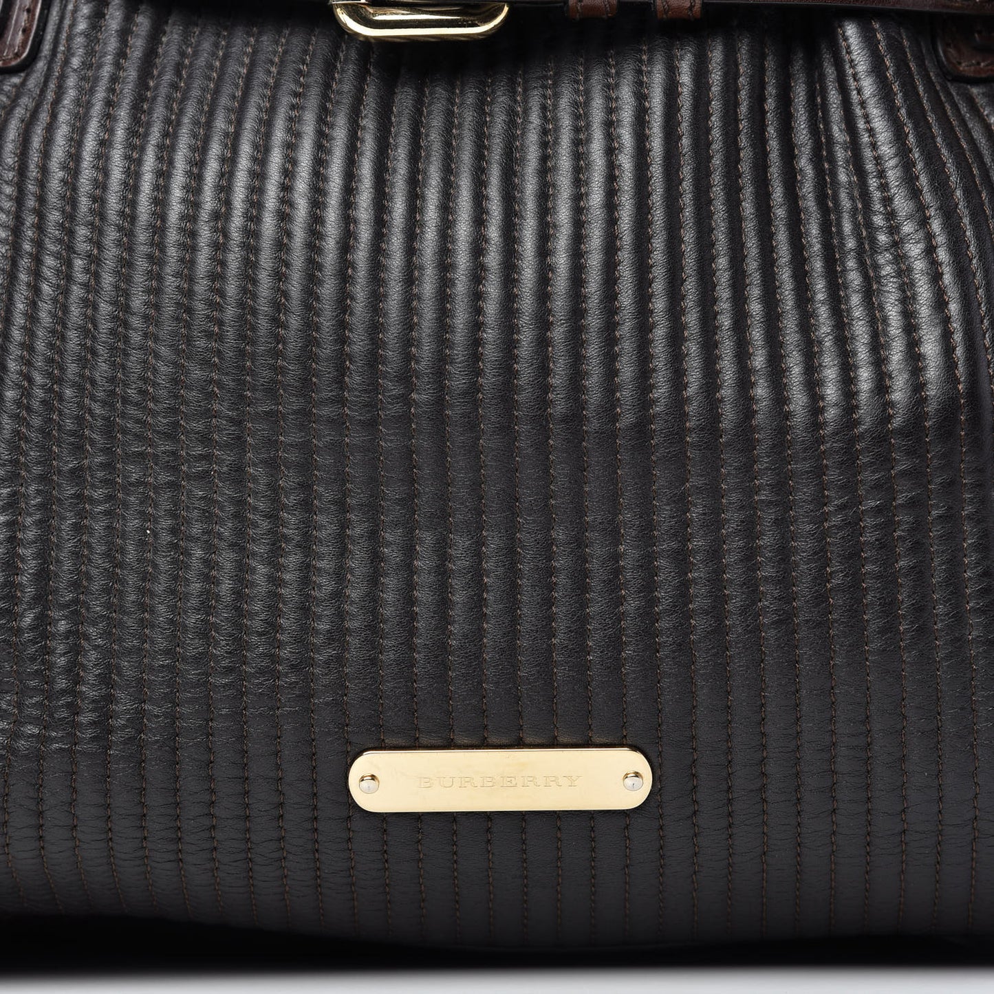Calfskin Quilted Belt Tote Black