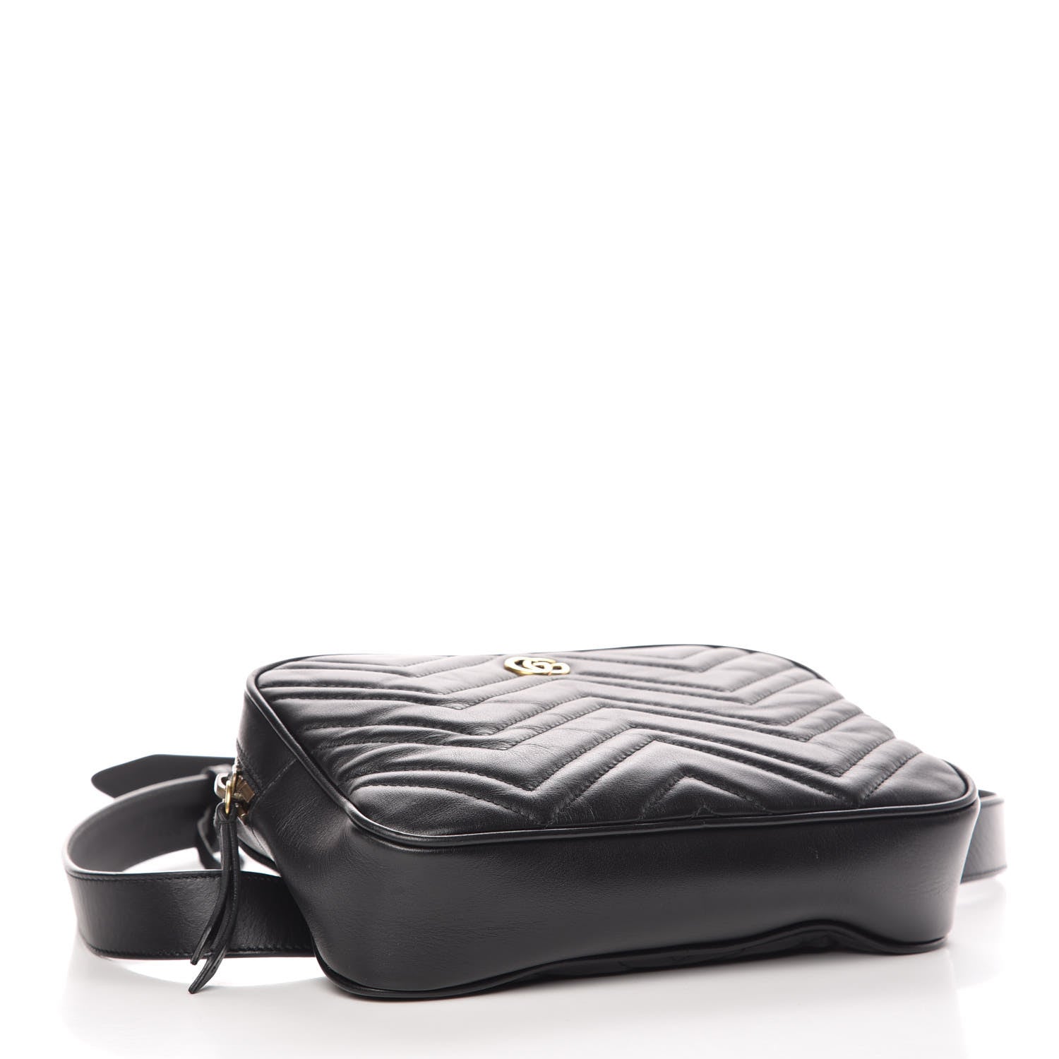 Gucci Calfskin Matelasse Mens GG Marmont Belt Bag 90 36 Black 4 of 12