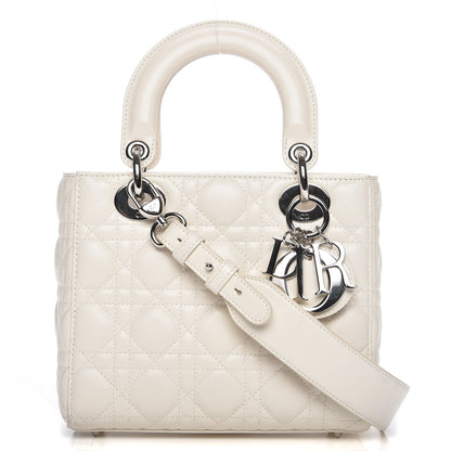 Christian Dior Lambskin Cannage Medium Lady Dior White 1 of 16