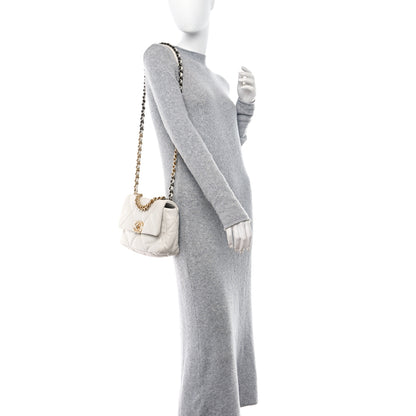 Chanel Lambskin Quilted Medium Chanel 19 Flap White 2 of 12