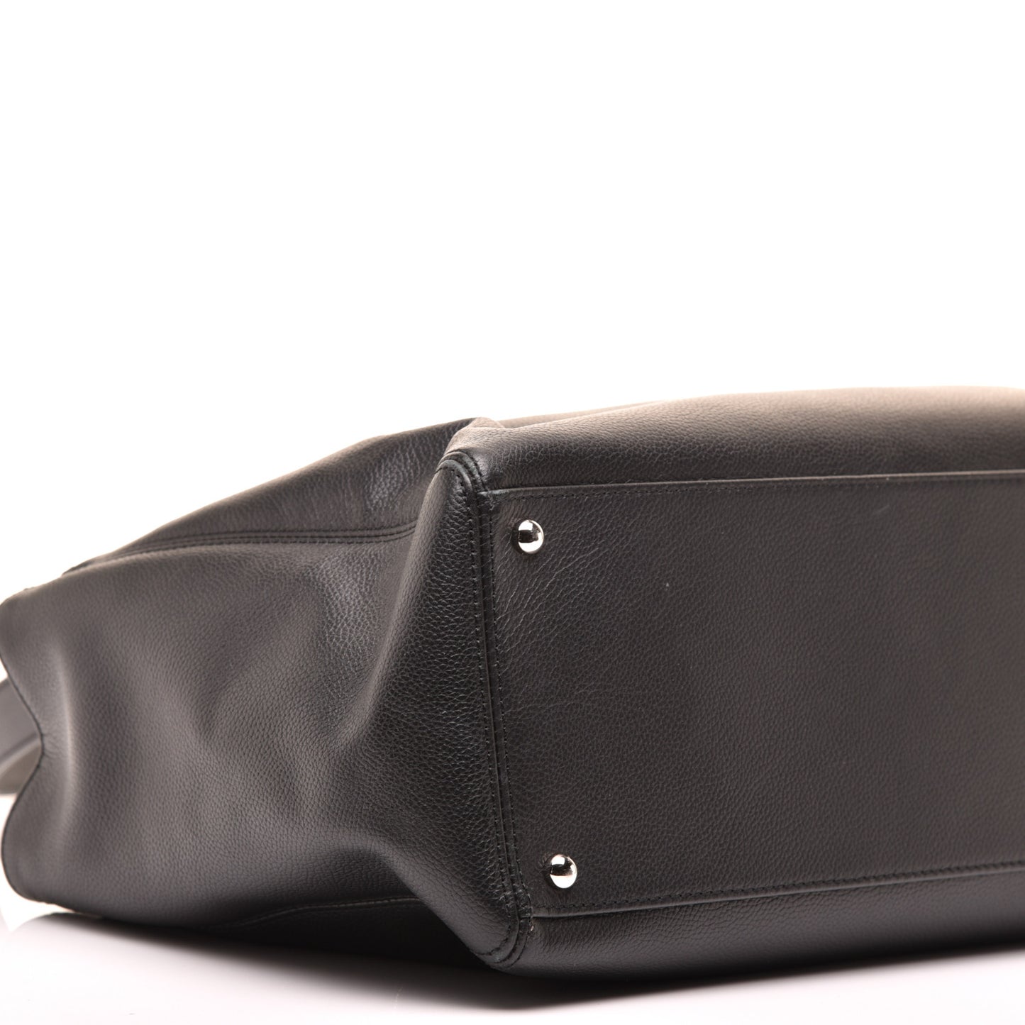 Calfskin Cerf Executive Shopper Tote Black