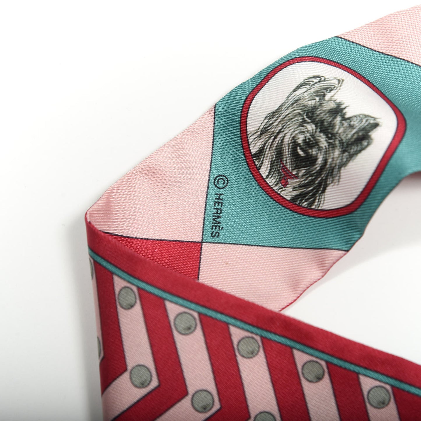 Silk Colliers Et Chiens Twilly Framboise Vert Rose