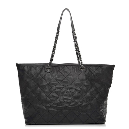Chanel Grained Calfskin Quilted Large Daily Tote Black 1 of 8