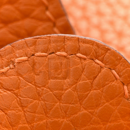 Hermes Taurillon Clemence Evelyne II PM Orange 7 of 11