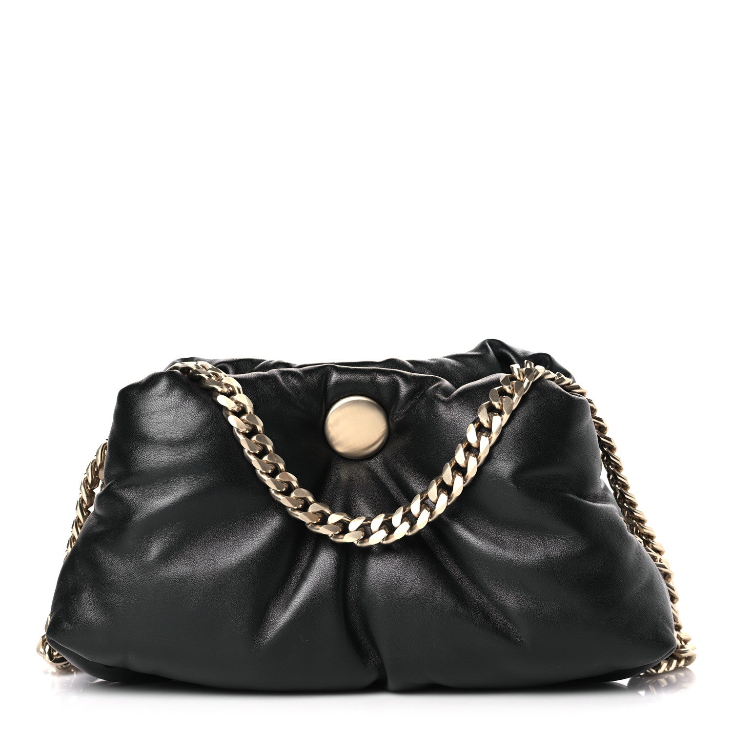 Proenza Schouler Lambskin Puffy Tobo Chain Shoulder Bag Black 1 of 9