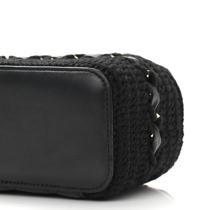 Chanel Lambskin Crochet Quilted Small Vanity Case With Chain Black 10 of 11