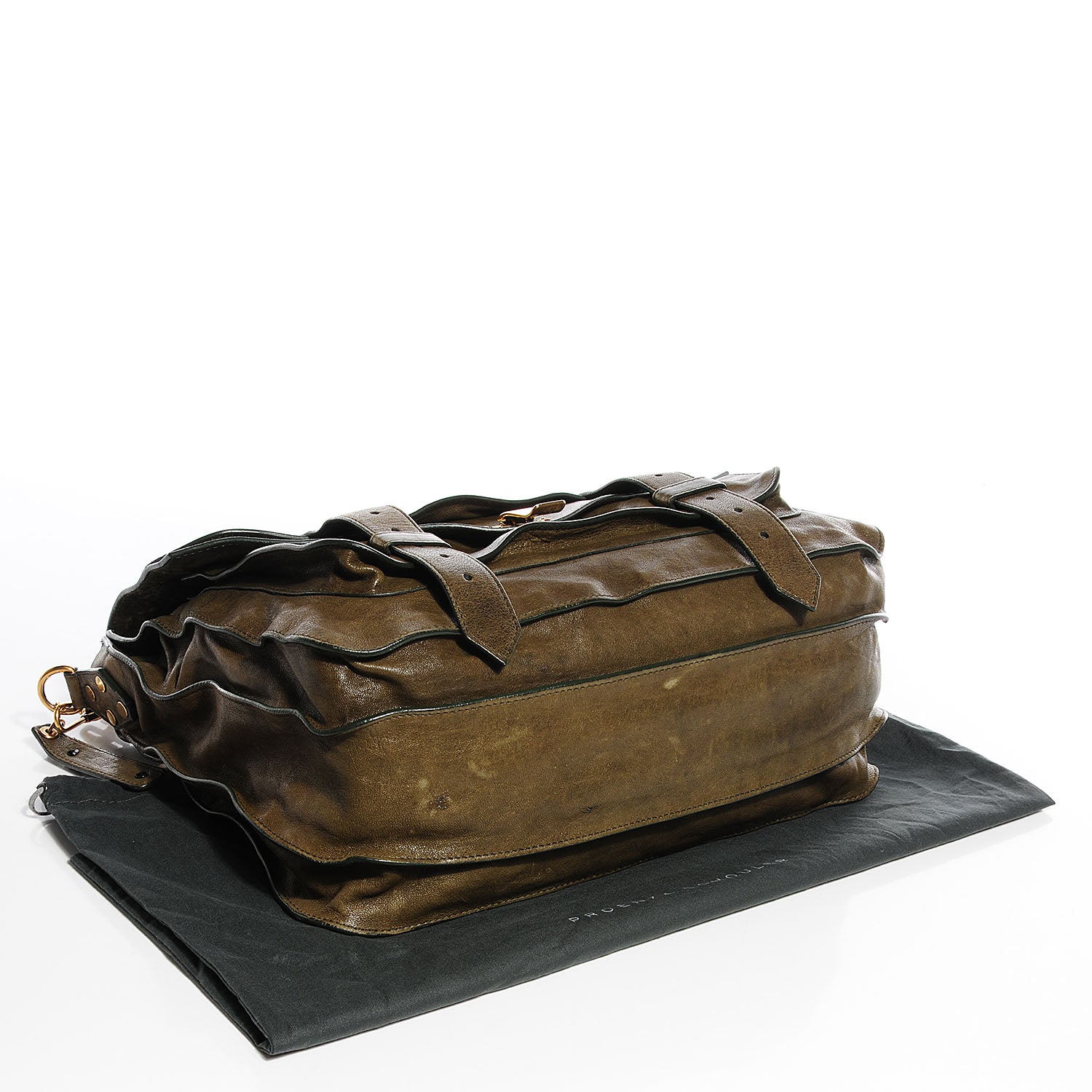 Proenza Schouler Lambskin PS1 Large Satchel Military 4 of 13