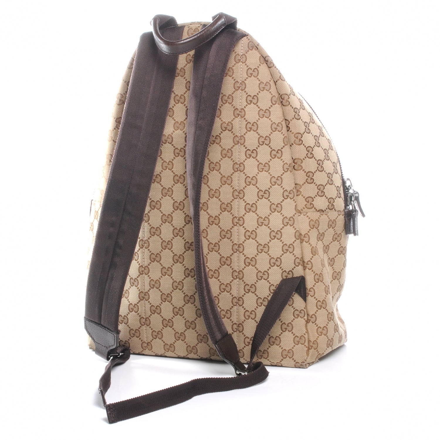 Gucci GG Monogram Web Medium Classic Backpack Brown 3 of 7