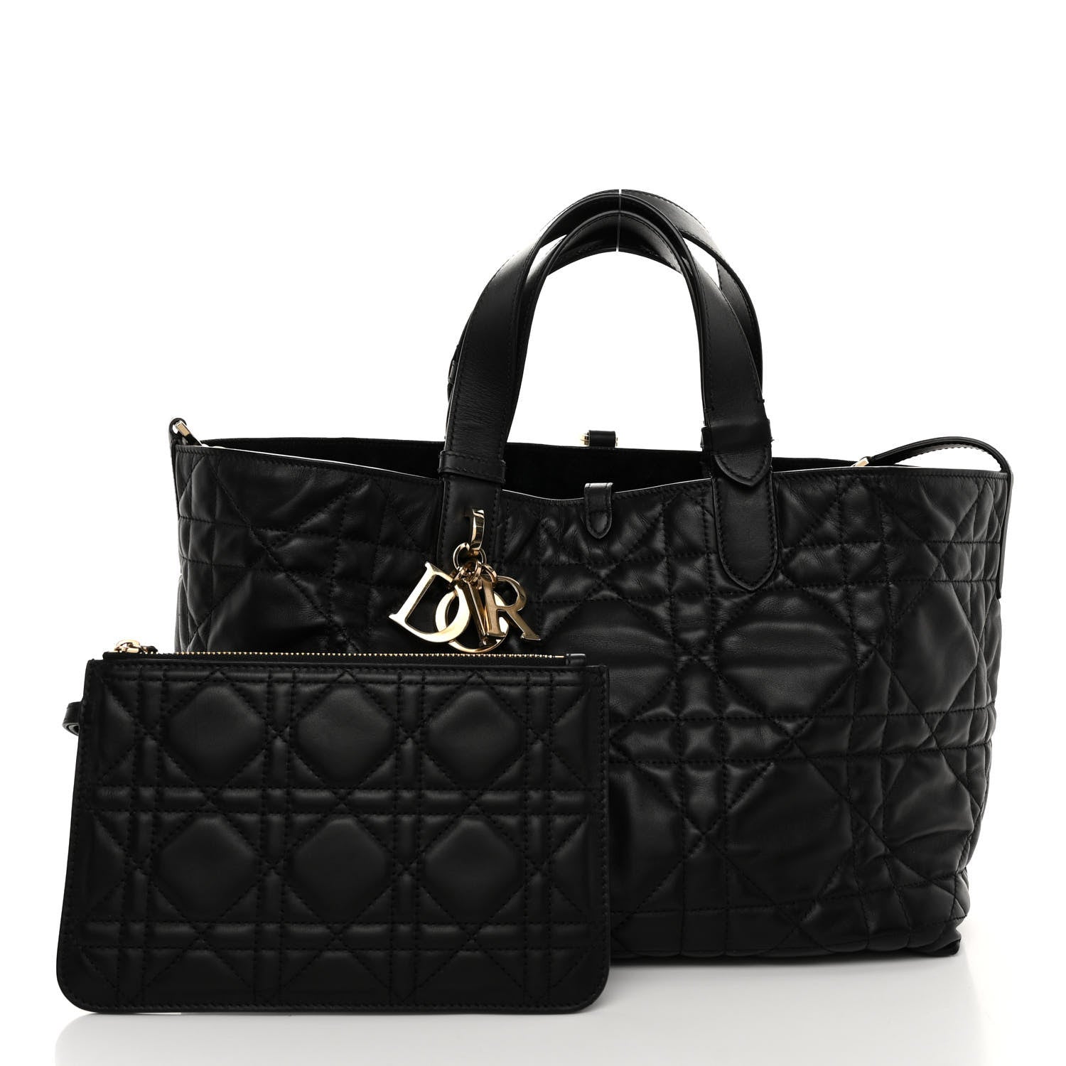 Christian Dior Calfskin Macrocannage Medium Toujours Black 3 of 10
