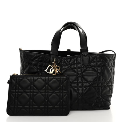 Christian Dior Calfskin Macrocannage Medium Toujours Black 3 of 10