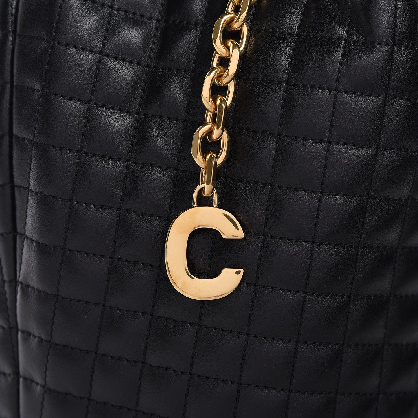 Calfskin Quilted Small C Backpack Black