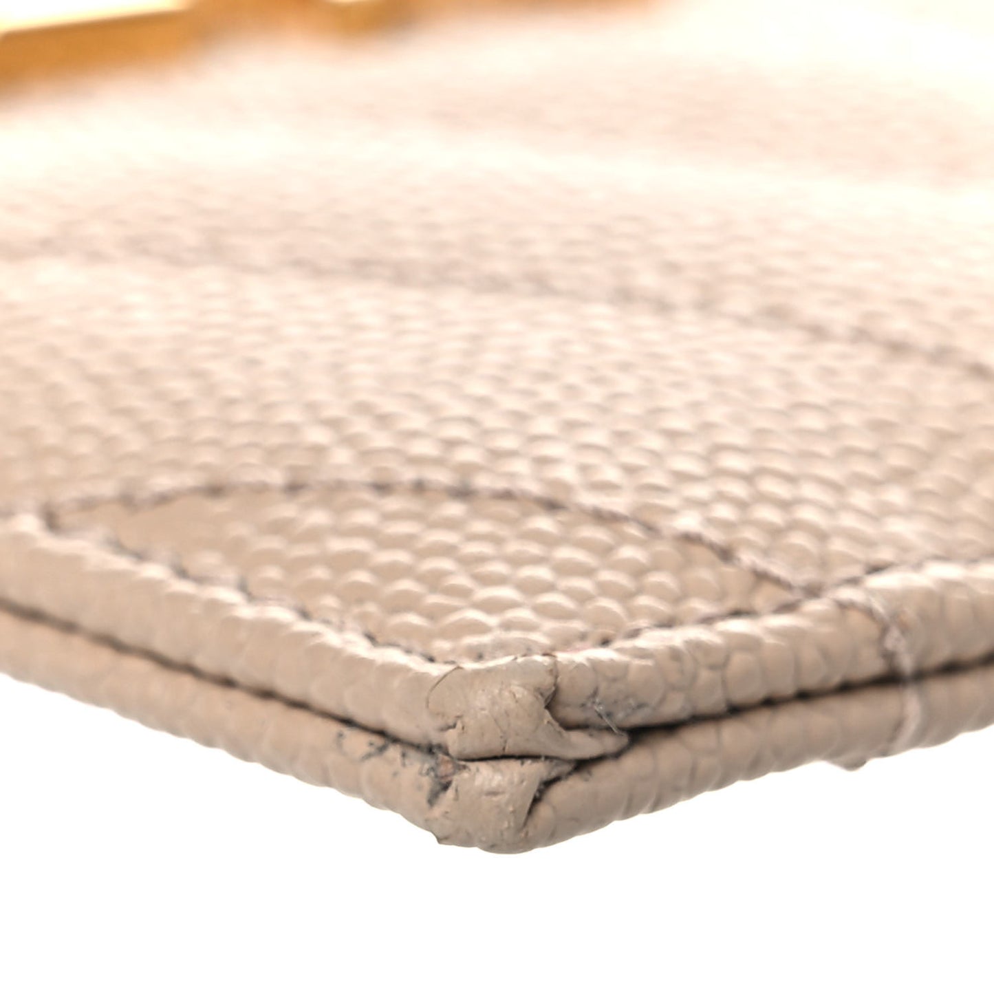 Grain De Poudre Matelasse Chevron Monogram Credit Card Case Cork
