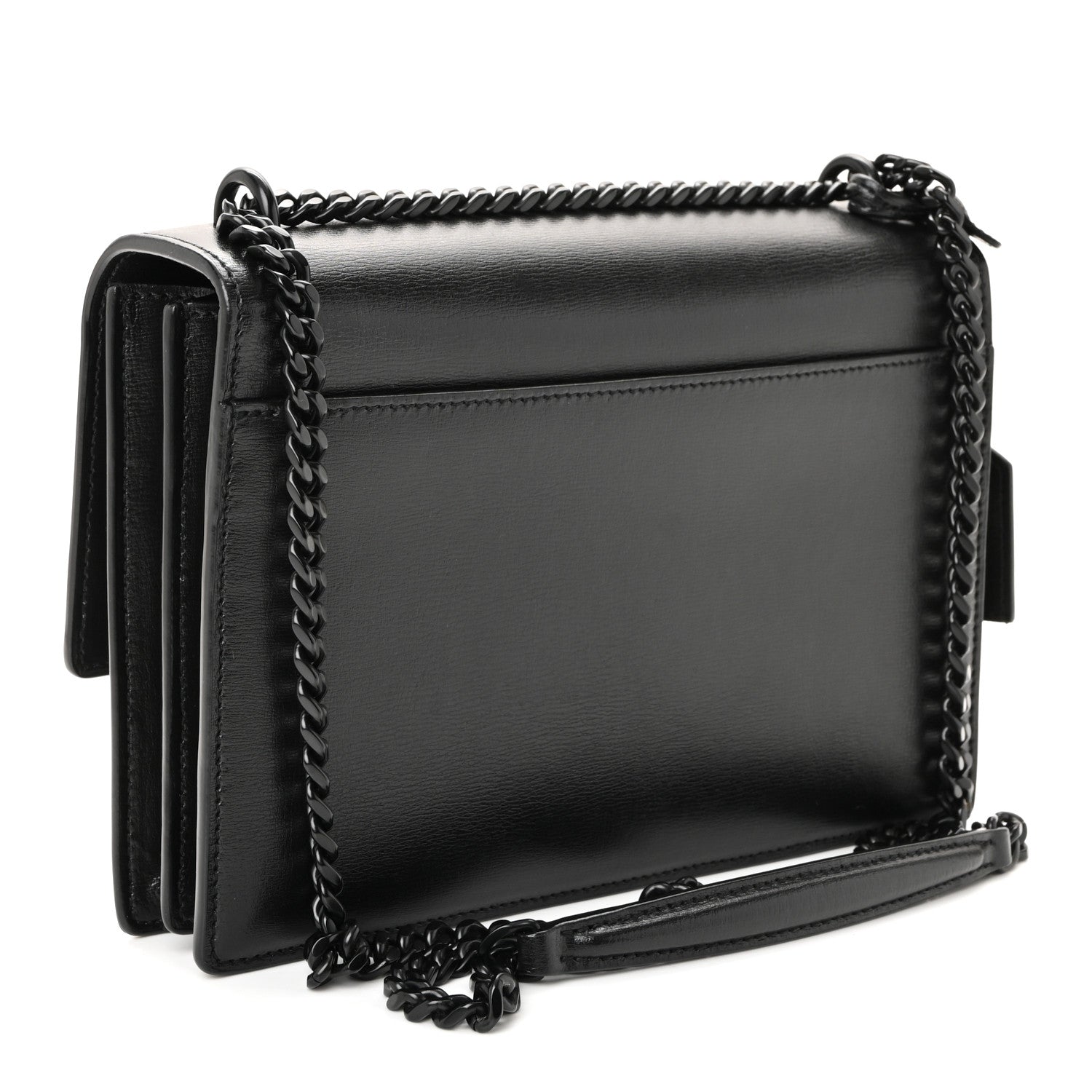 Saint Laurent Calfskin Medium Monogram Monochrome Sunset Black 3 of 10