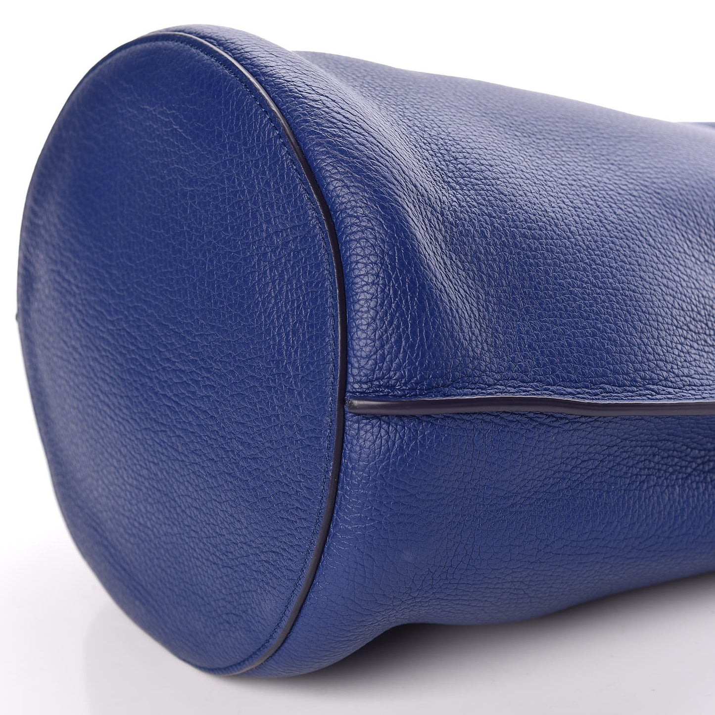 Supple Grained Calfskin Big Bag Bucket Cobalt