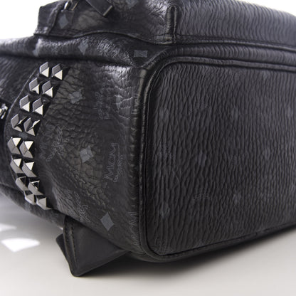 MCM Visetos Small Side Stud Stark Backpack Black 5 of 9