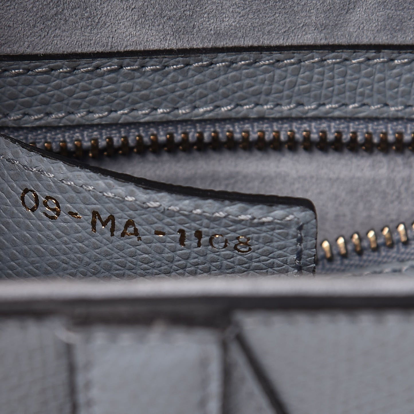 Grained Calfskin Saddle Bag Sky Blue