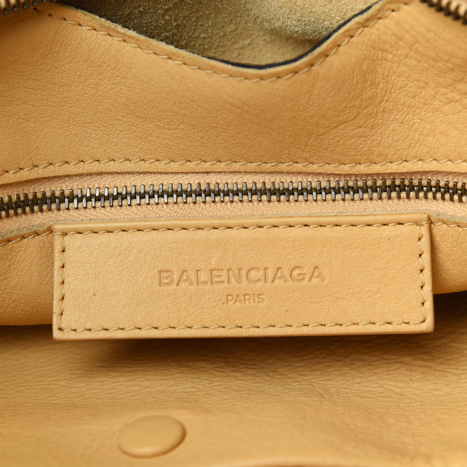 Balenciaga Calfskin Blackout Hardware Perforated City Beige Ocre 8 of 10