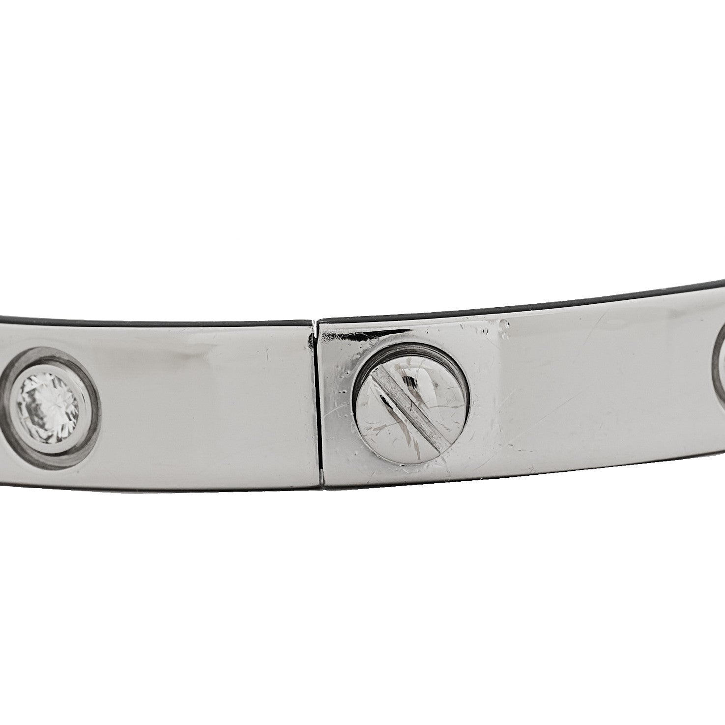 Cartier 18K White Gold 6 Diamond LOVE Bracelet 16 4 of 8
