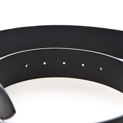 Gucci Textured Dollar Calfskin Nickel Double G 40mm Belt 100 40 Black 6 of 6