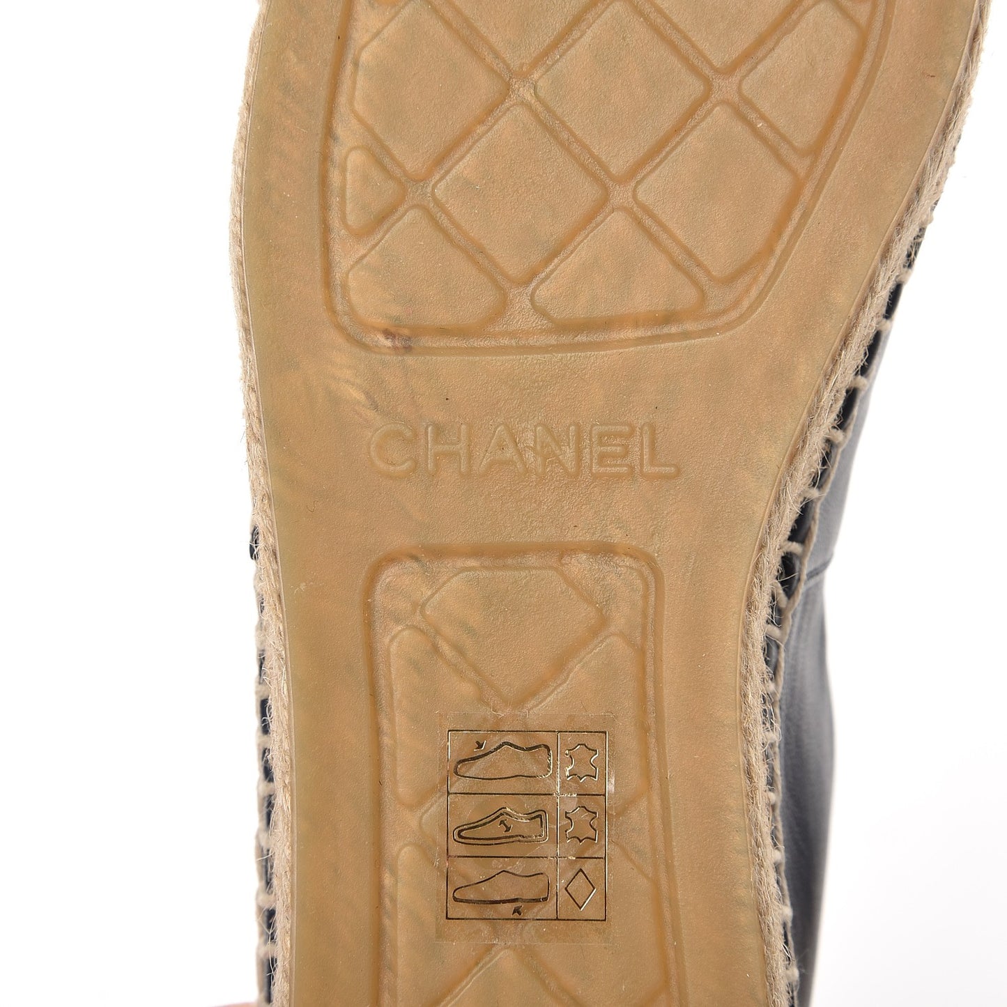 Lambskin CC Espadrilles 38 Navy
