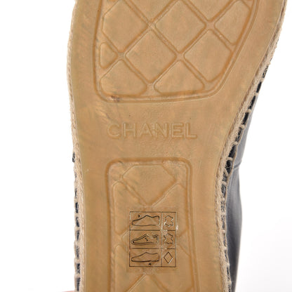 Chanel Lambskin CC Espadrilles 38 Navy 6 of 10