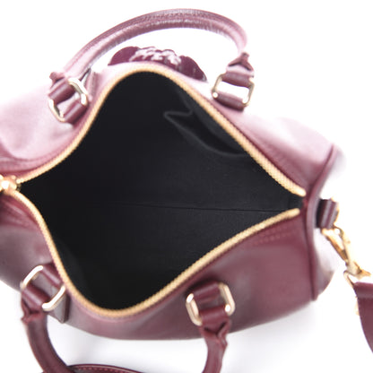 Versace Saffiano Calfskin Palazzo Duffle Bag Burgundy 5 of 9