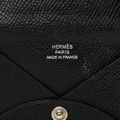 Hermes Epsom Calvi Card Case Black 6 of 8