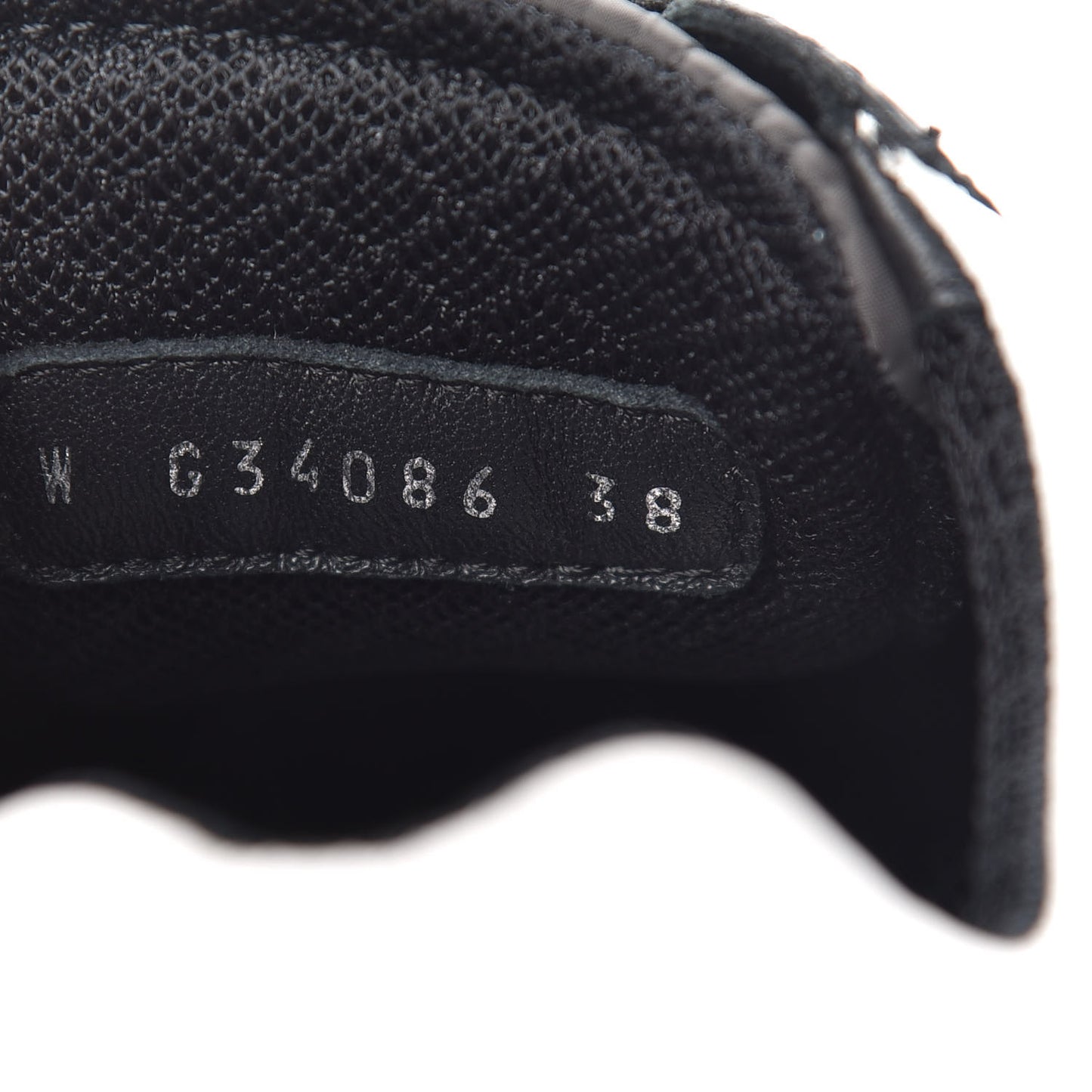 Nylon Calfskin CC Sneakers 38 Black Grey White
