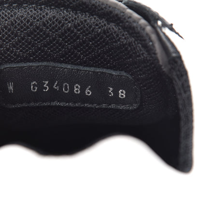 Chanel Nylon Calfskin CC Sneakers 38 Black Grey White 9 of 11