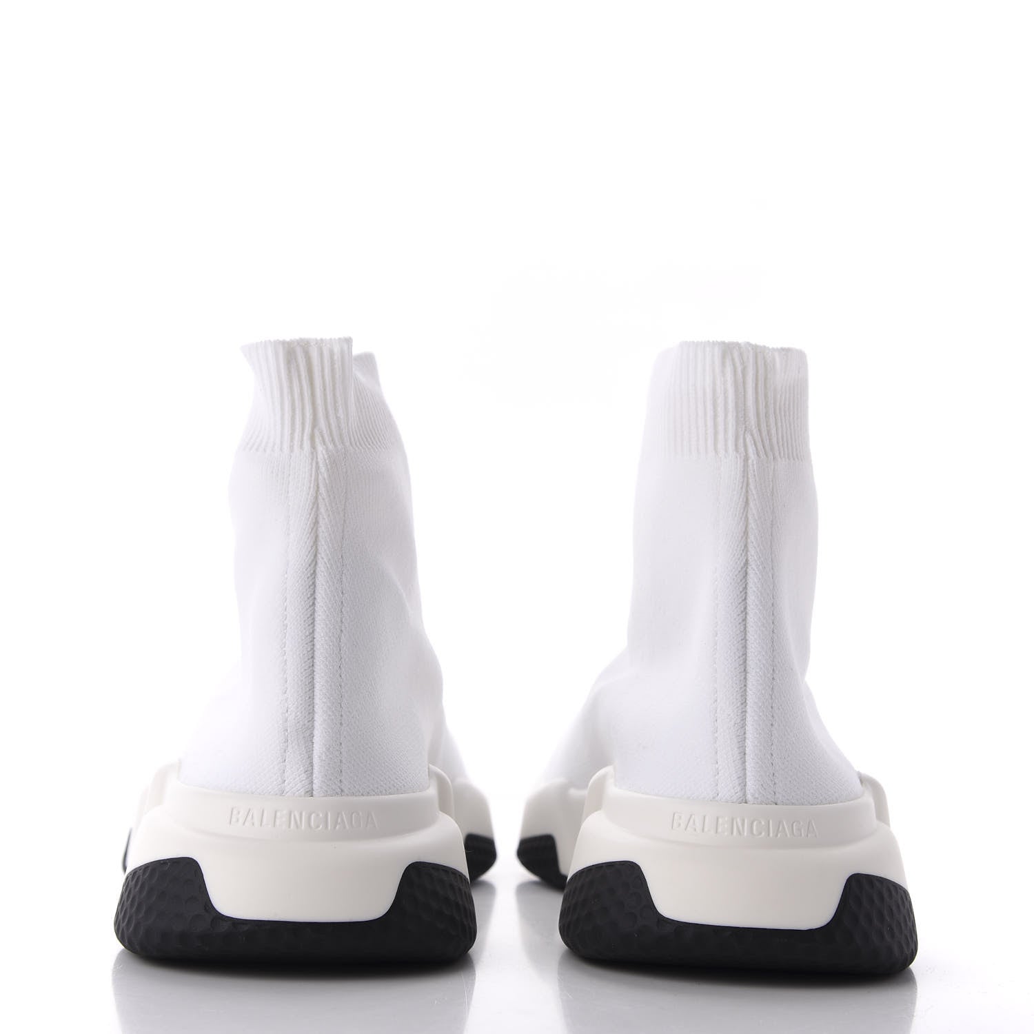Balenciaga Neoprene Knit Womens Speed Sneakers 38 White Black 6 of 9
