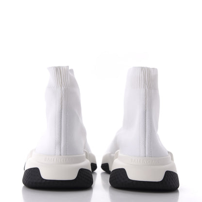 Balenciaga Neoprene Knit Womens Speed Sneakers 38 White Black 6 of 9